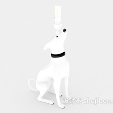 小狗造型烛台灯3d模型下载