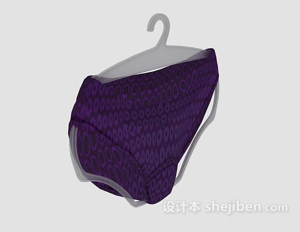 紫色内裤3d模型下载