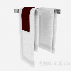 白色洗脸毛巾3d模型下载