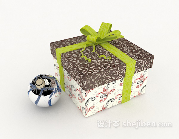 漂亮礼物盒3d模型下载