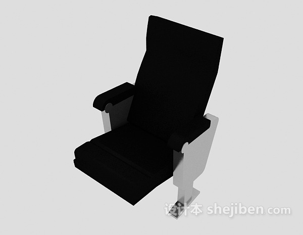 现代风格现代黑色家居休闲椅3d模型下载