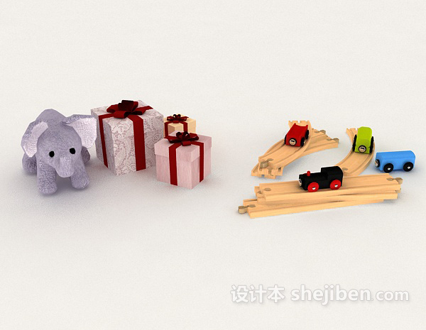 现代风格礼物盒、玩具3d模型下载