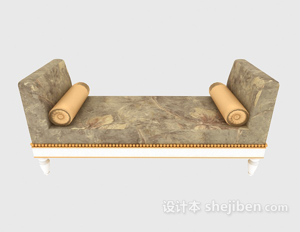 现代风格欧式清新躺椅沙发3d模型下载