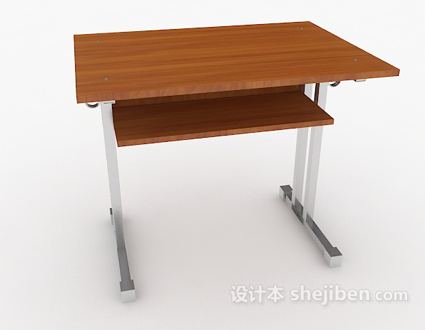 现代风格学校单人书桌3d模型下载