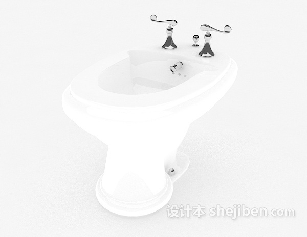 现代风格白色清洁池3d模型下载
