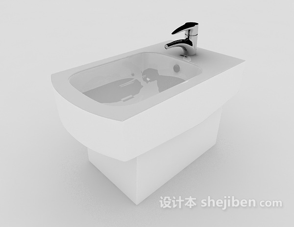 公厕洗手池3d模型下载