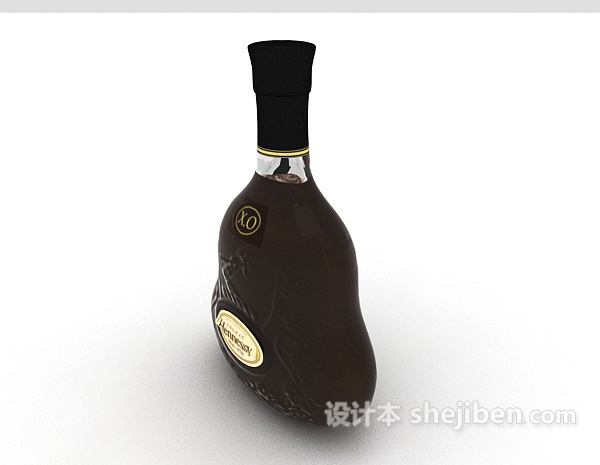 设计本XO洋酒3d模型下载
