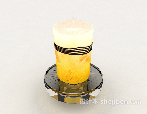 设计本装饰照片蜡烛3d模型下载