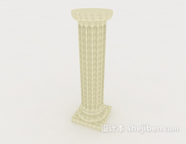 免费建筑石柱3d模型下载