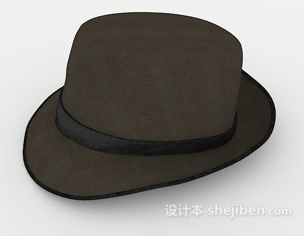 免费男士布艺帽子3d模型下载
