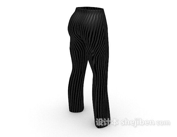 设计本黑色西裤3d模型下载