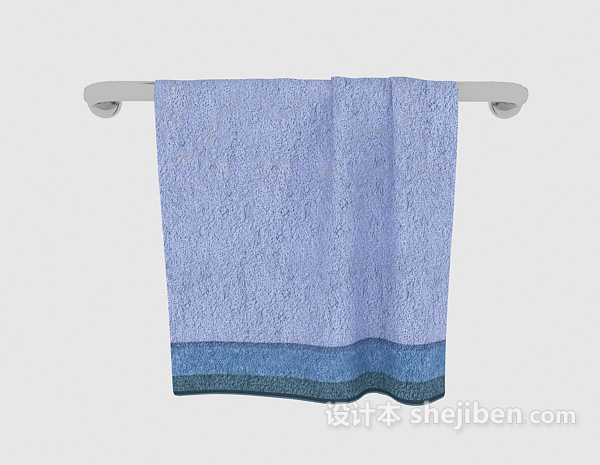 现代风格家居浴室毛巾架3d模型下载