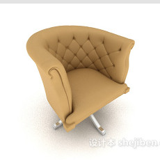 黄色舒适家居椅3d模型下载