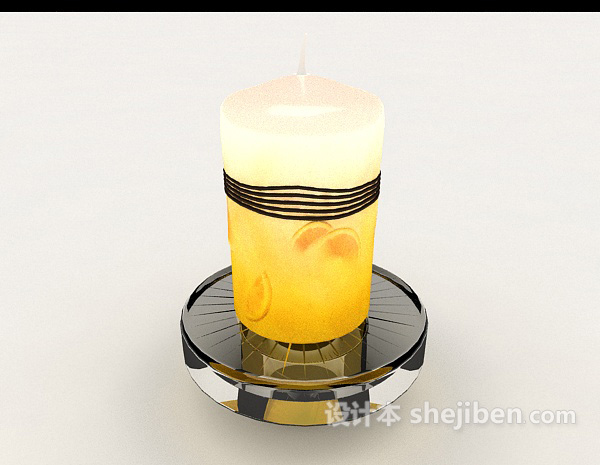 免费装饰照片蜡烛3d模型下载