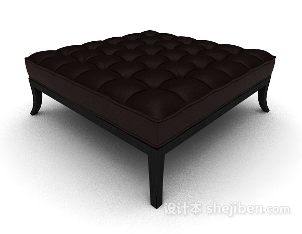 设计本欧式简约沙发凳3d模型下载