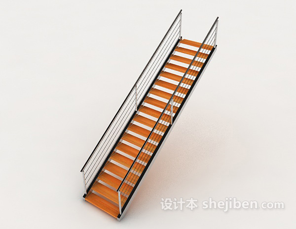 免费商店实木楼梯3d模型下载