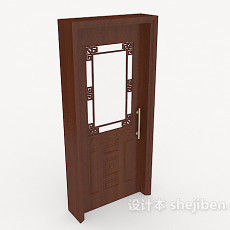新中式风格房门3d模型下载