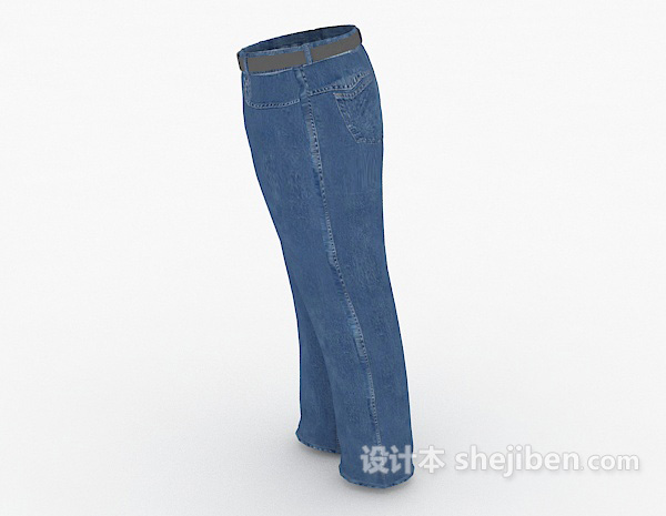 设计本常见男士牛仔裤3d模型下载