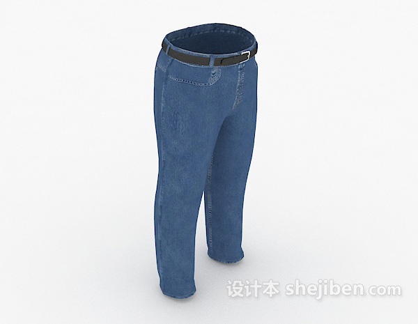 男士牛仔裤3d模型下载