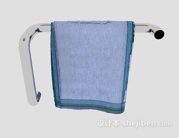 现代风格卫浴毛巾架3d模型下载