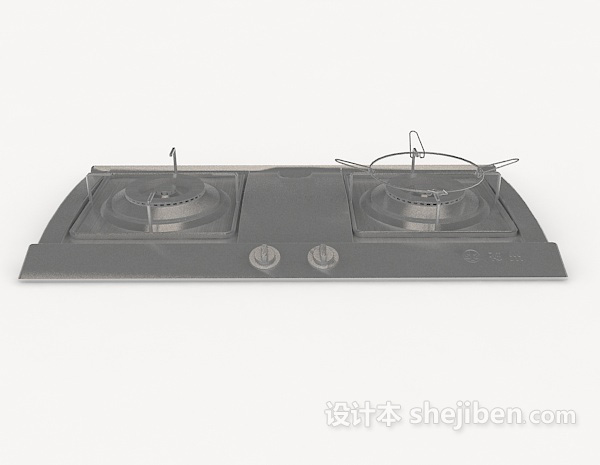 现代风格厨房燃气灶3d模型下载