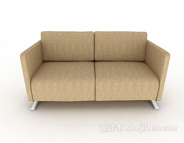 现代风格简约现代双人沙发3d模型下载