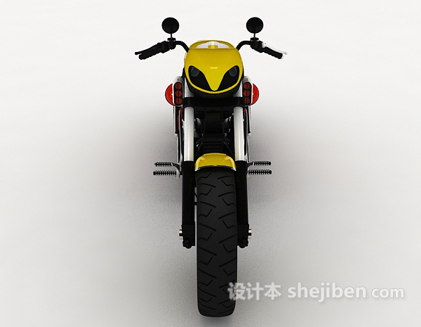现代风格摩托赛车3d模型下载