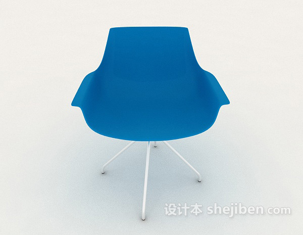 现代风格清新蓝色家居椅3d模型下载