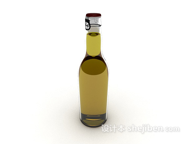 设计本一支啤酒3d模型下载