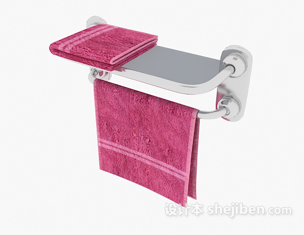 设计本沐浴室毛巾架3d模型下载