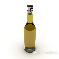 一支啤酒3d模型下载