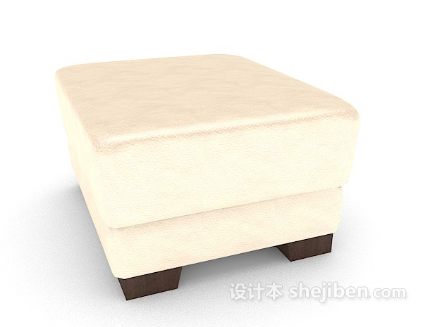 免费简欧沙发凳3d模型下载