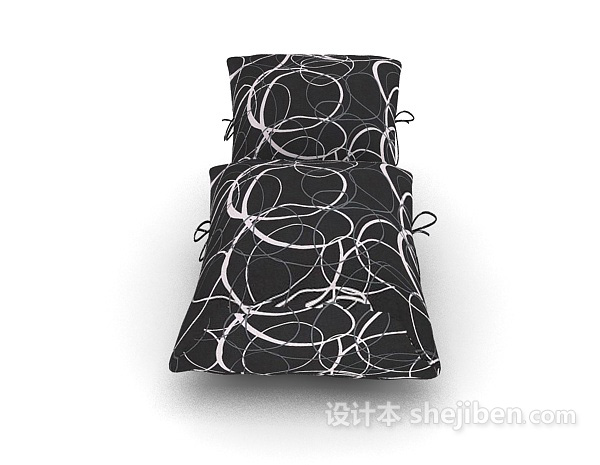 现代风格花纹休闲躺椅3d模型下载