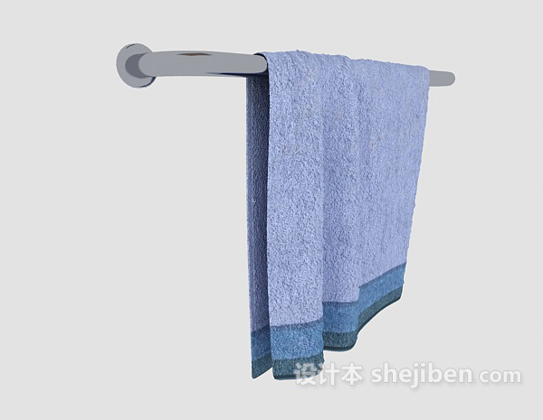 设计本蓝色毛巾怕3d模型下载