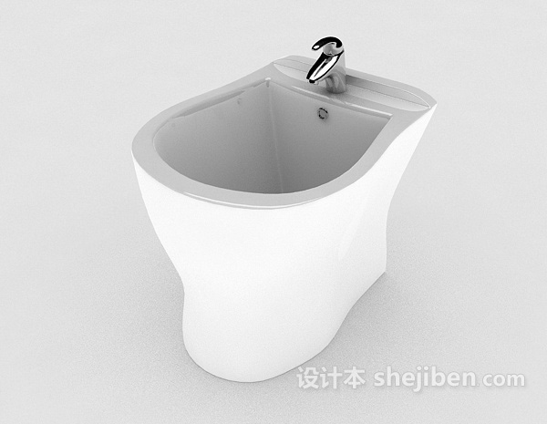 现代风格厕所清洗池3d模型下载