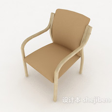 简约实木家居椅3d模型下载