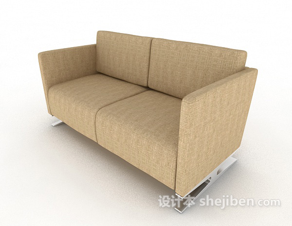 简约现代双人沙发3d模型下载