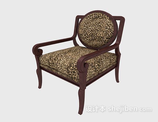 简约欧式家居椅子3d模型下载