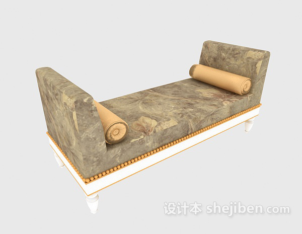 欧式清新躺椅沙发3d模型下载