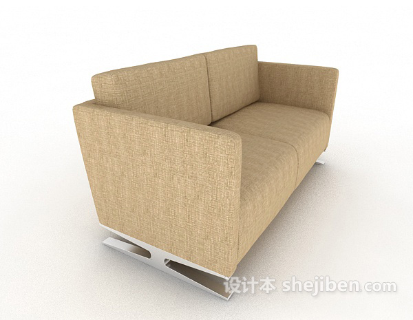 设计本简约现代双人沙发3d模型下载