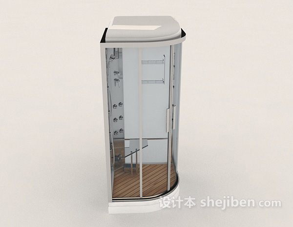 现代风格酒店独立浴室3d模型下载