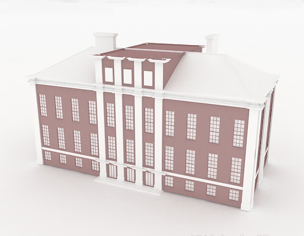 现代风格教学楼3d模型下载