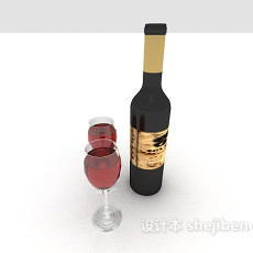 国外高档红酒3d模型下载