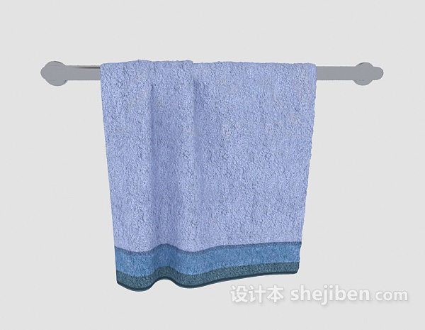现代风格蓝色毛巾怕3d模型下载