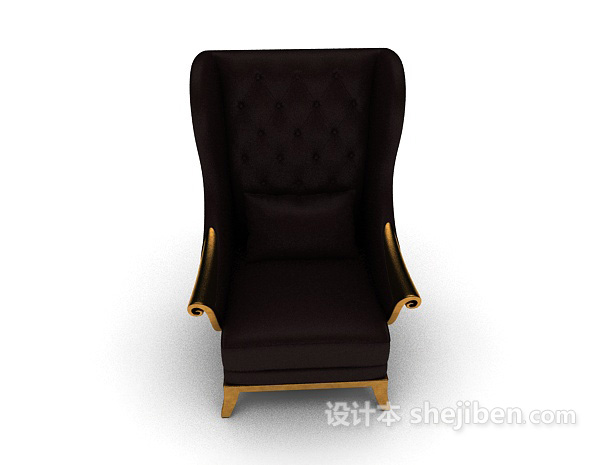 欧式风格欧式风格高档单人沙发3d模型下载