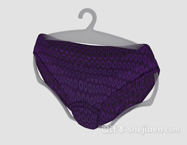 免费紫色内裤3d模型下载