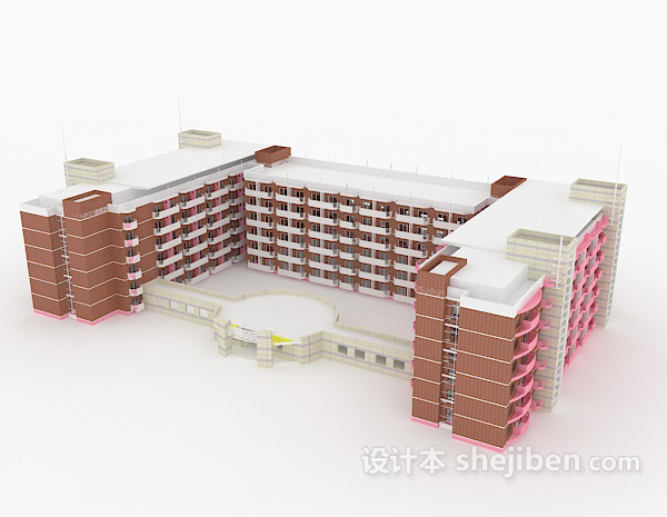 设计本学校建筑3d模型下载