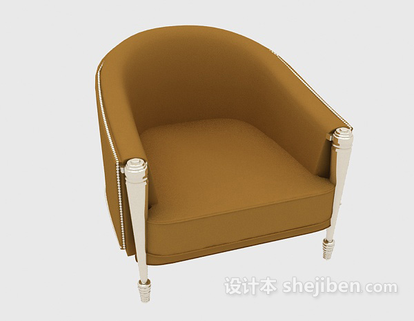 免费欧式单椅3d模型下载
