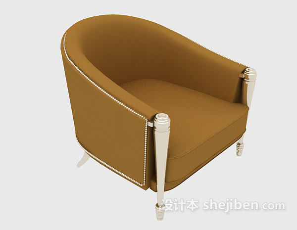 设计本欧式单椅3d模型下载