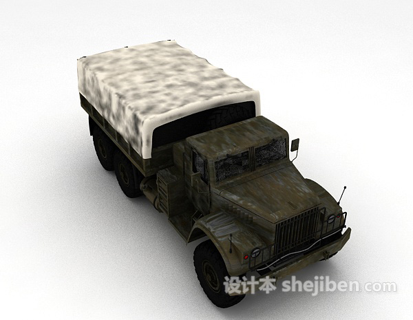 军用卡车3d模型下载